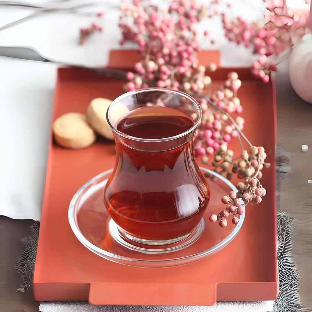 Turkish Teacup & Saucer Set 5.75 Oz - LAV EDA - Set of 12
