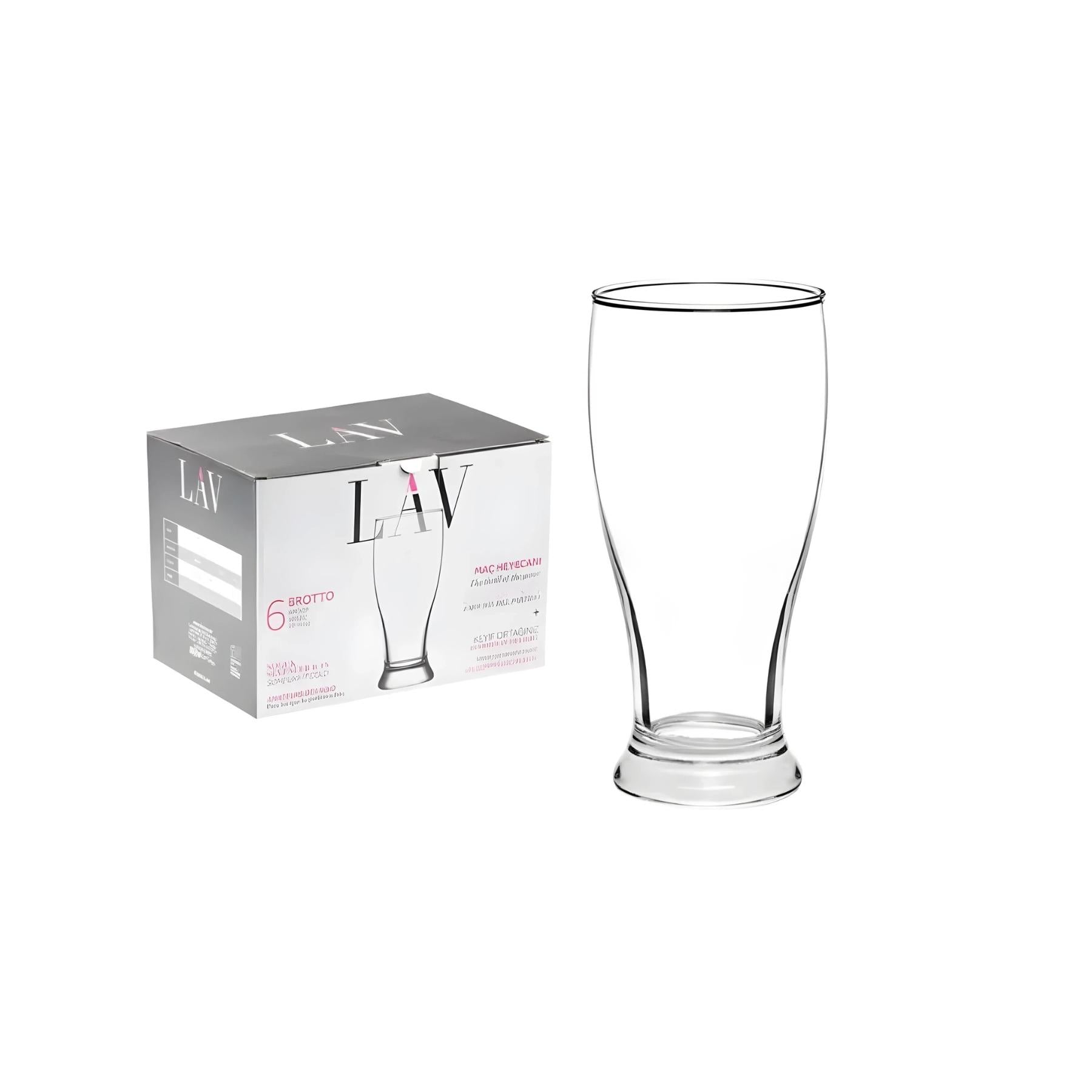 Beer Pilsner 19.25 Oz - LAV BROTTO - Set of 6