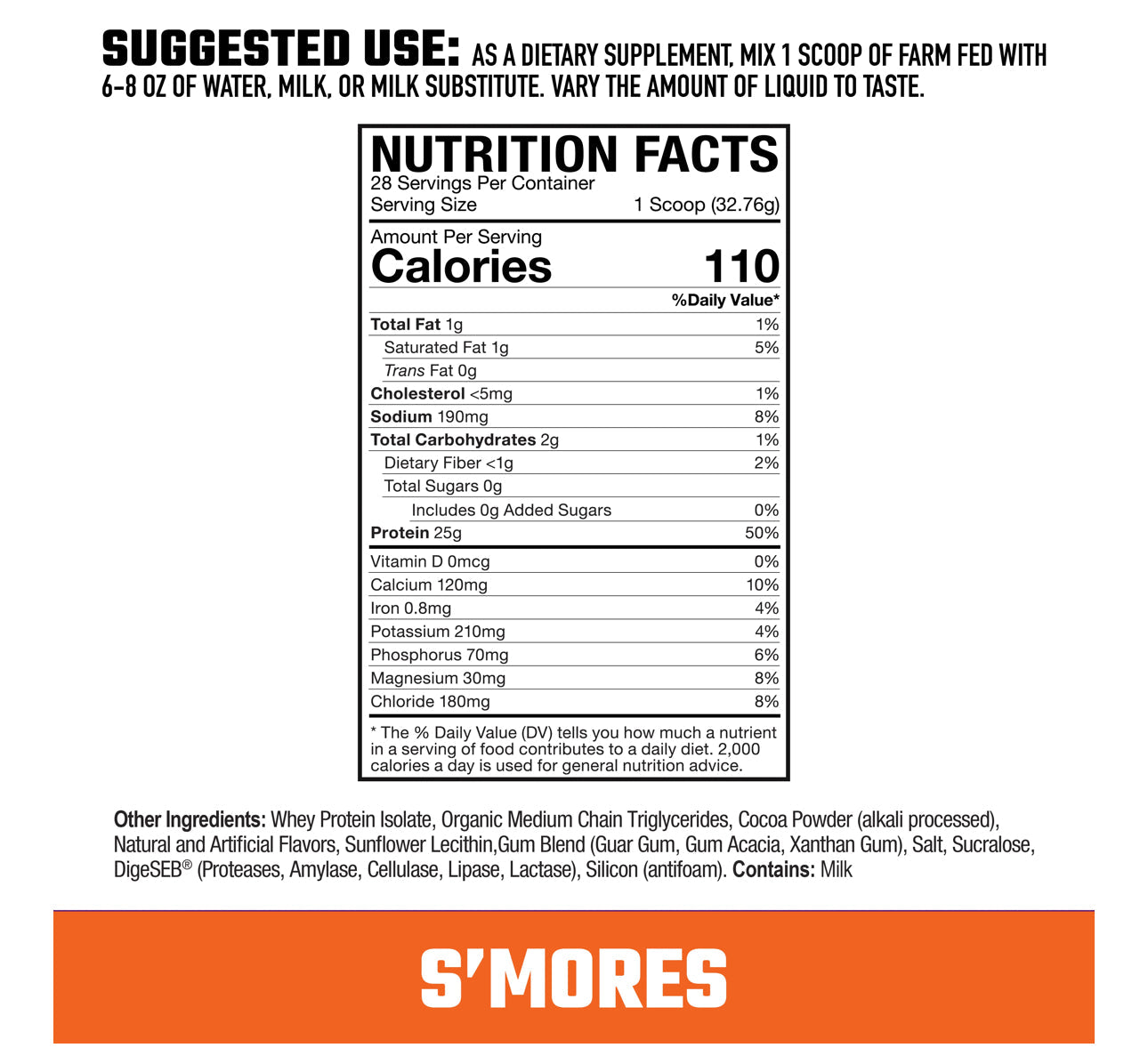 Axe & Sledge Farm Fed Whey Isolate Protein Powder