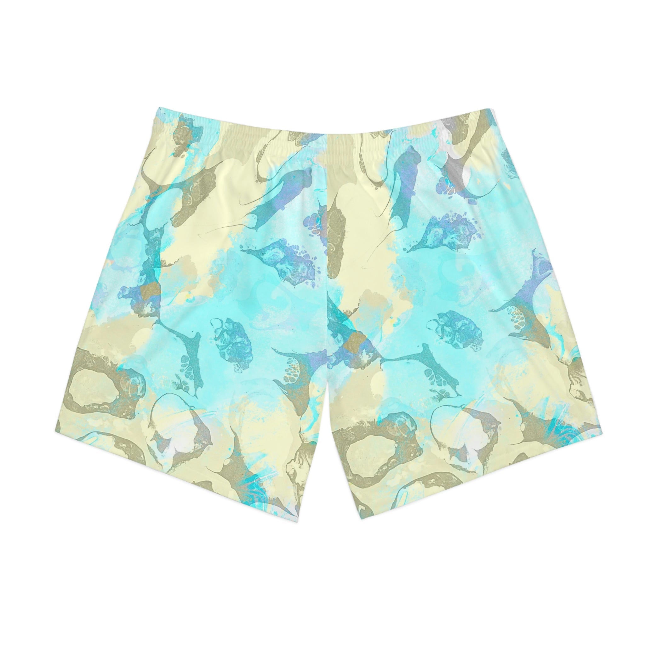 Relaxed fit Men's Elastic Beach Shorts-Sea shells