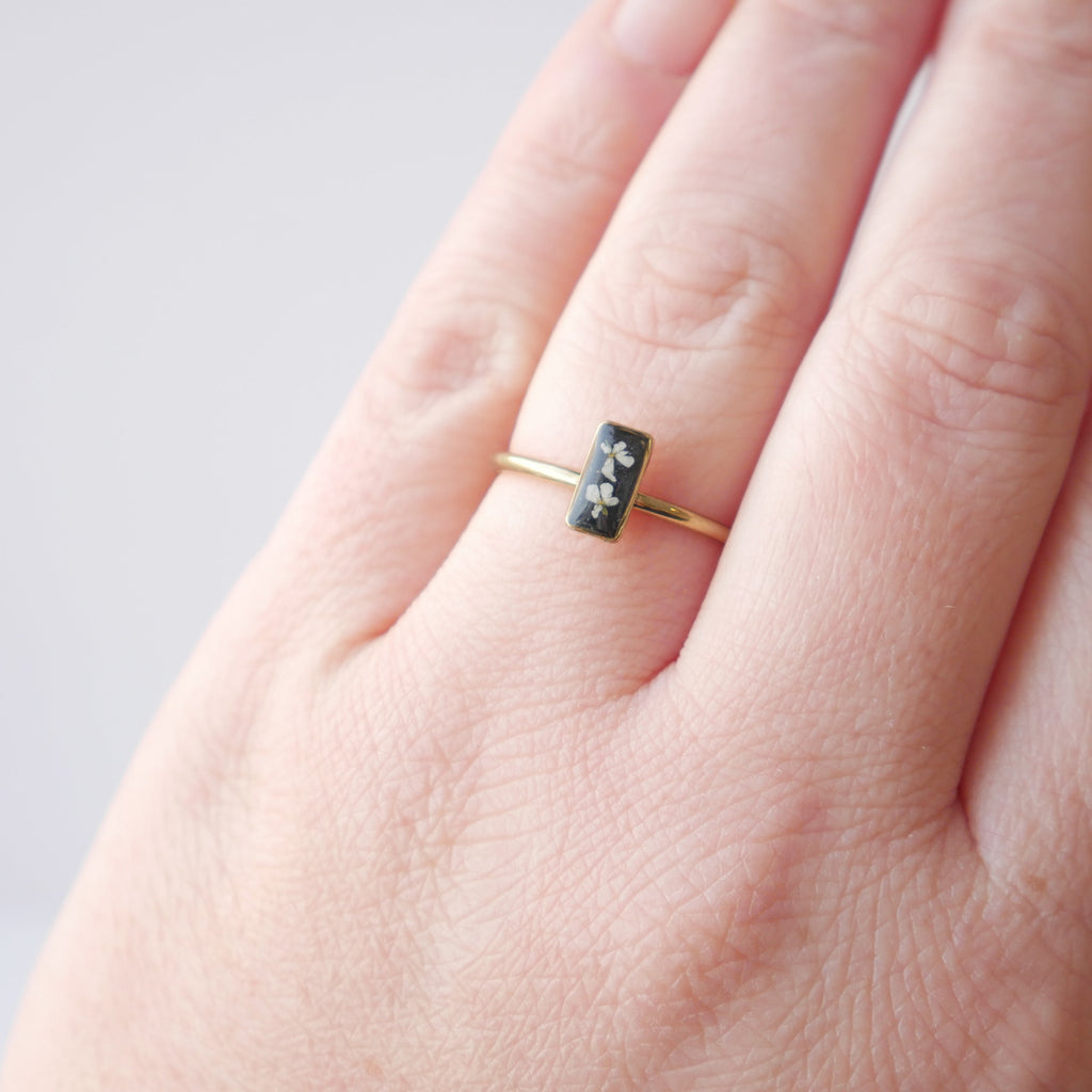 Bague Celeste -  mini rectangle (ajustable)