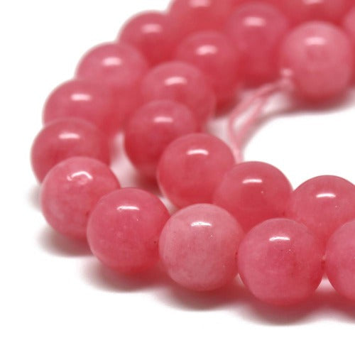 Chalcedony Imitation Rhodochrosite Gemstone Bead