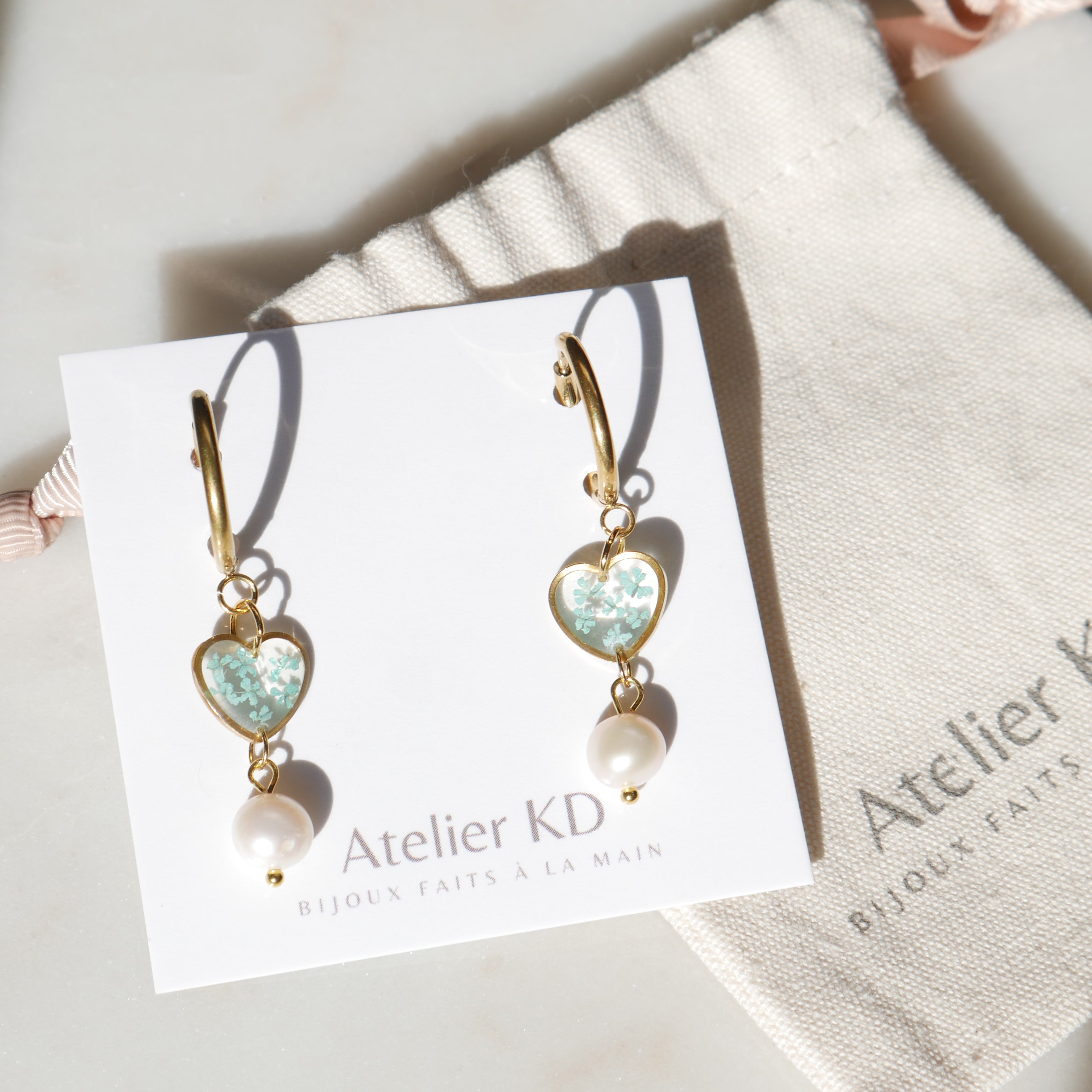 Boucles d'oreilles Perla - Lola (medium) petit coeur