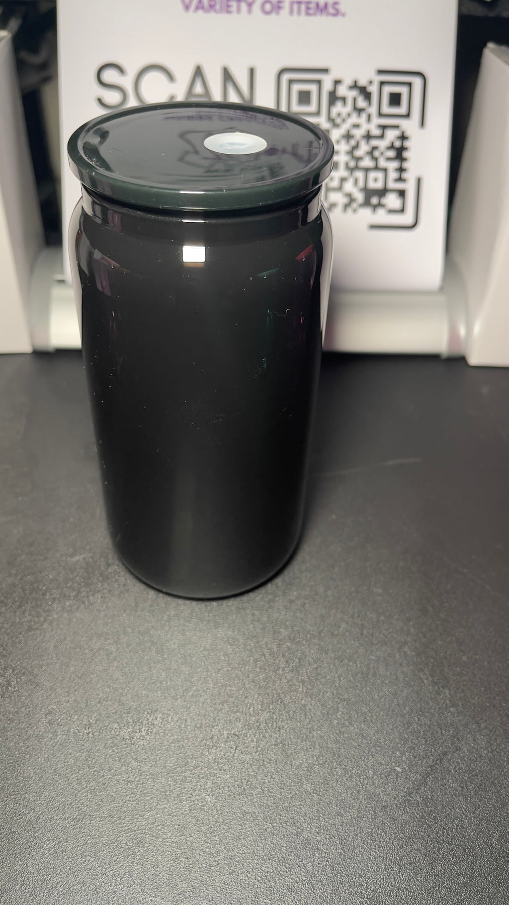 Blank Black Libby Glass Cup - Customizable with Vinyl & UV DTF