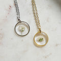 Collier Gigi - Gypsophile blanc - rond