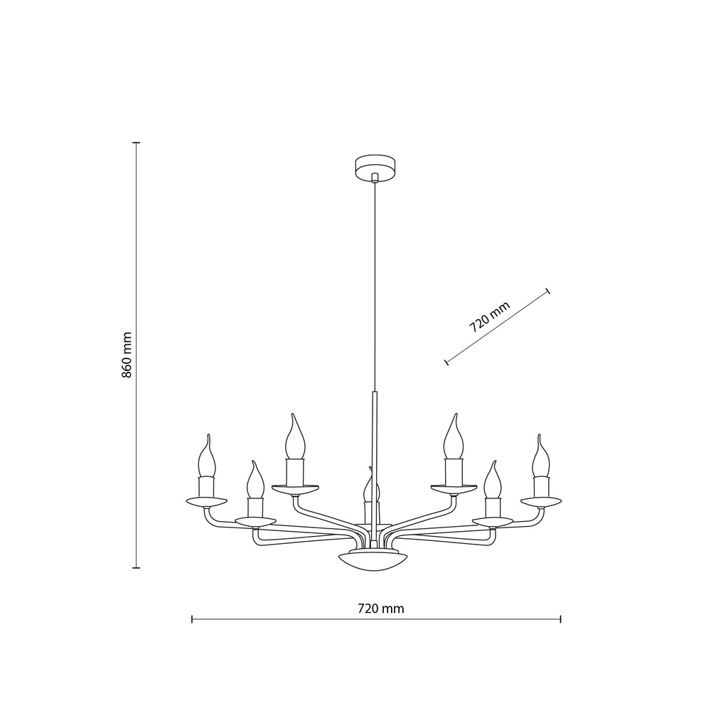 LIMAL Vintage Candle Chandelier Pendant Light for Dining Room, Living Room & Entryway