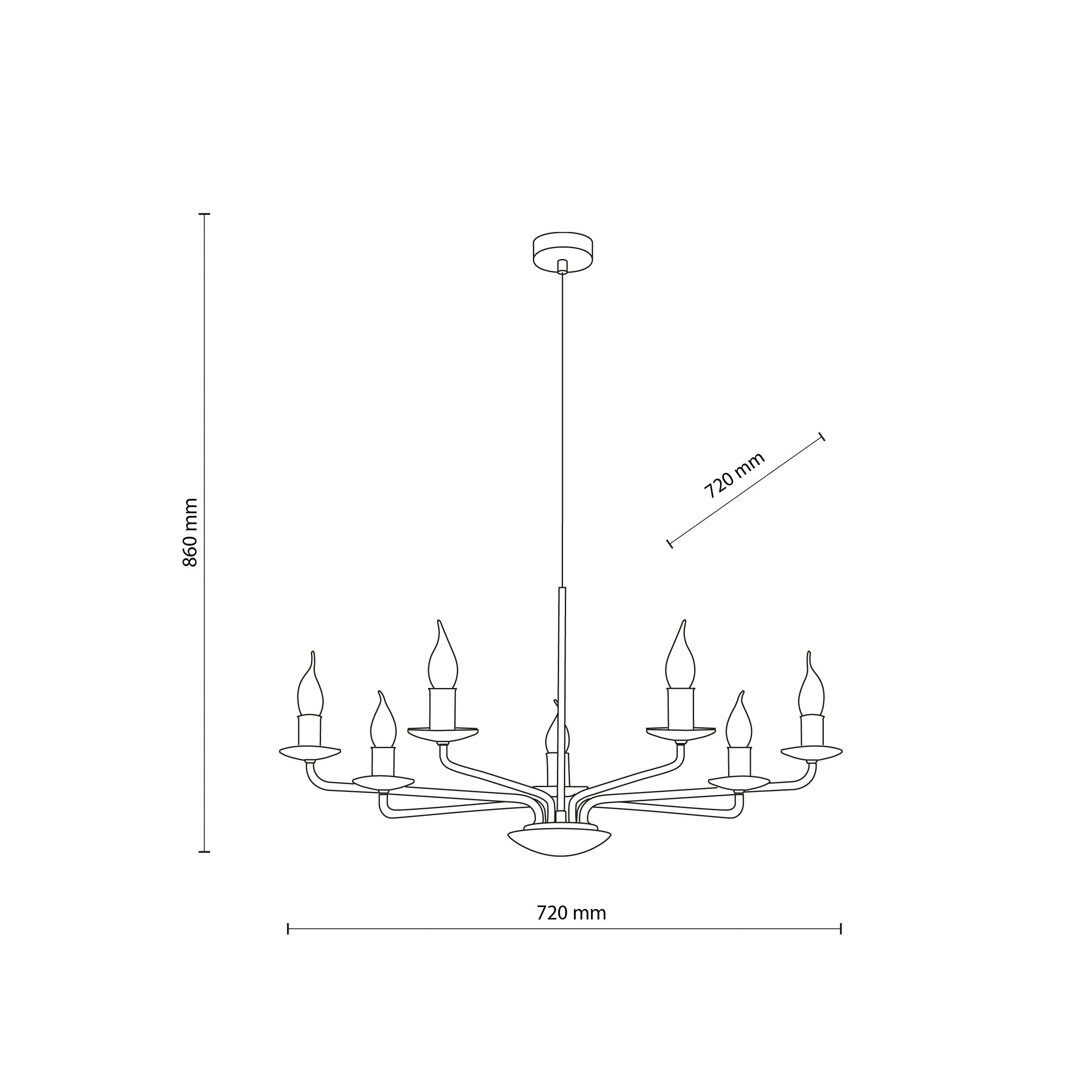 LIMAL Vintage Candle Chandelier Pendant Light for Dining Room, Living Room & Entryway