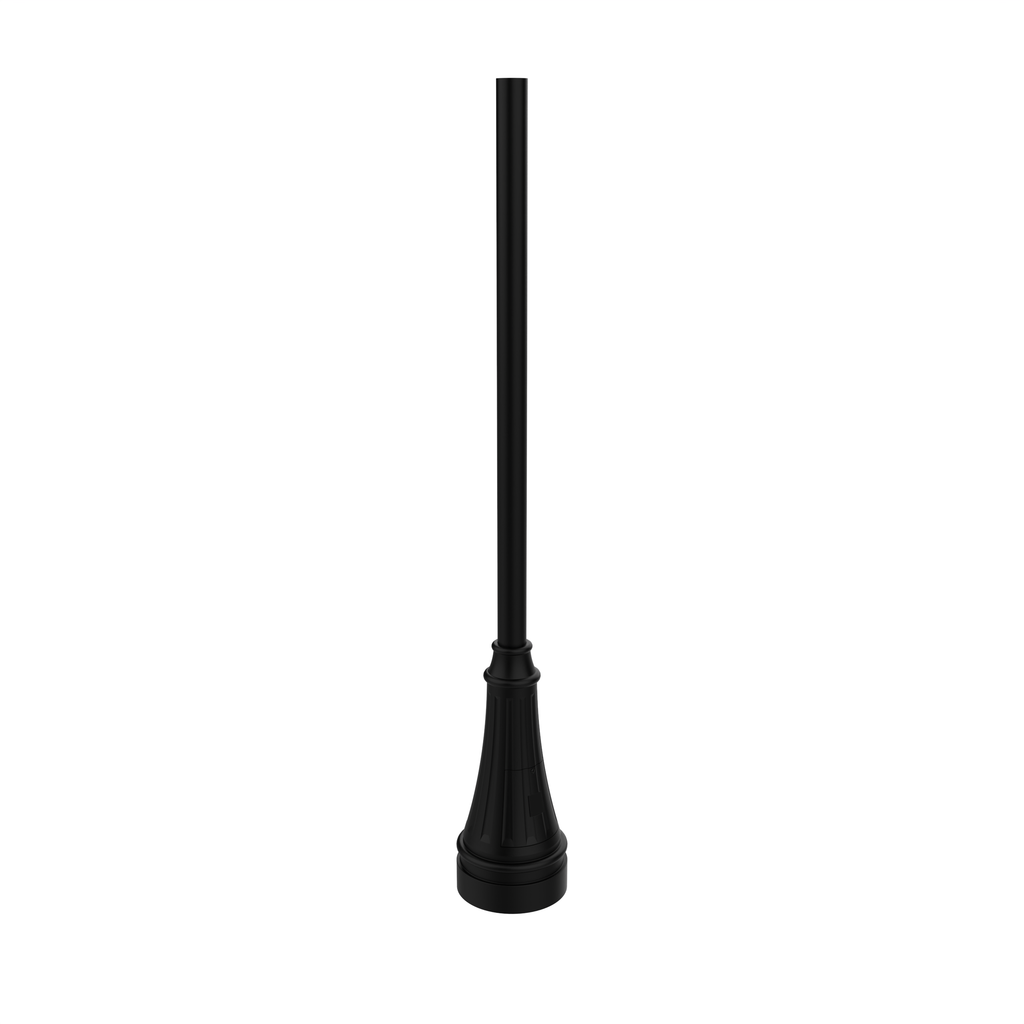 Poteau d'aluminium rond de 3'' à base soudée avec porte d'accès et boulons d'ancrage