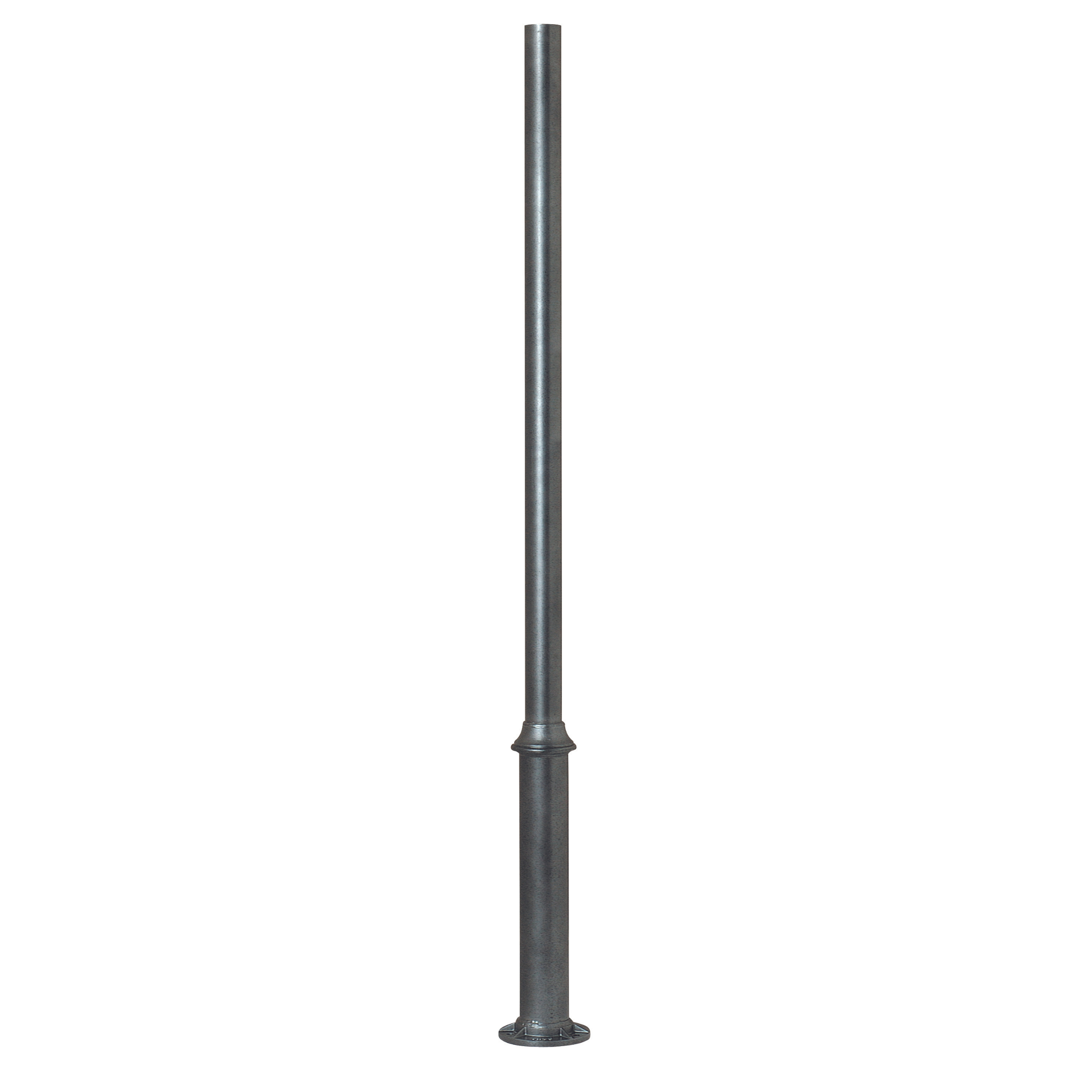 Poteau d'aluminium rond de 3'' à base soudée ronde avec boulons d'ancrage