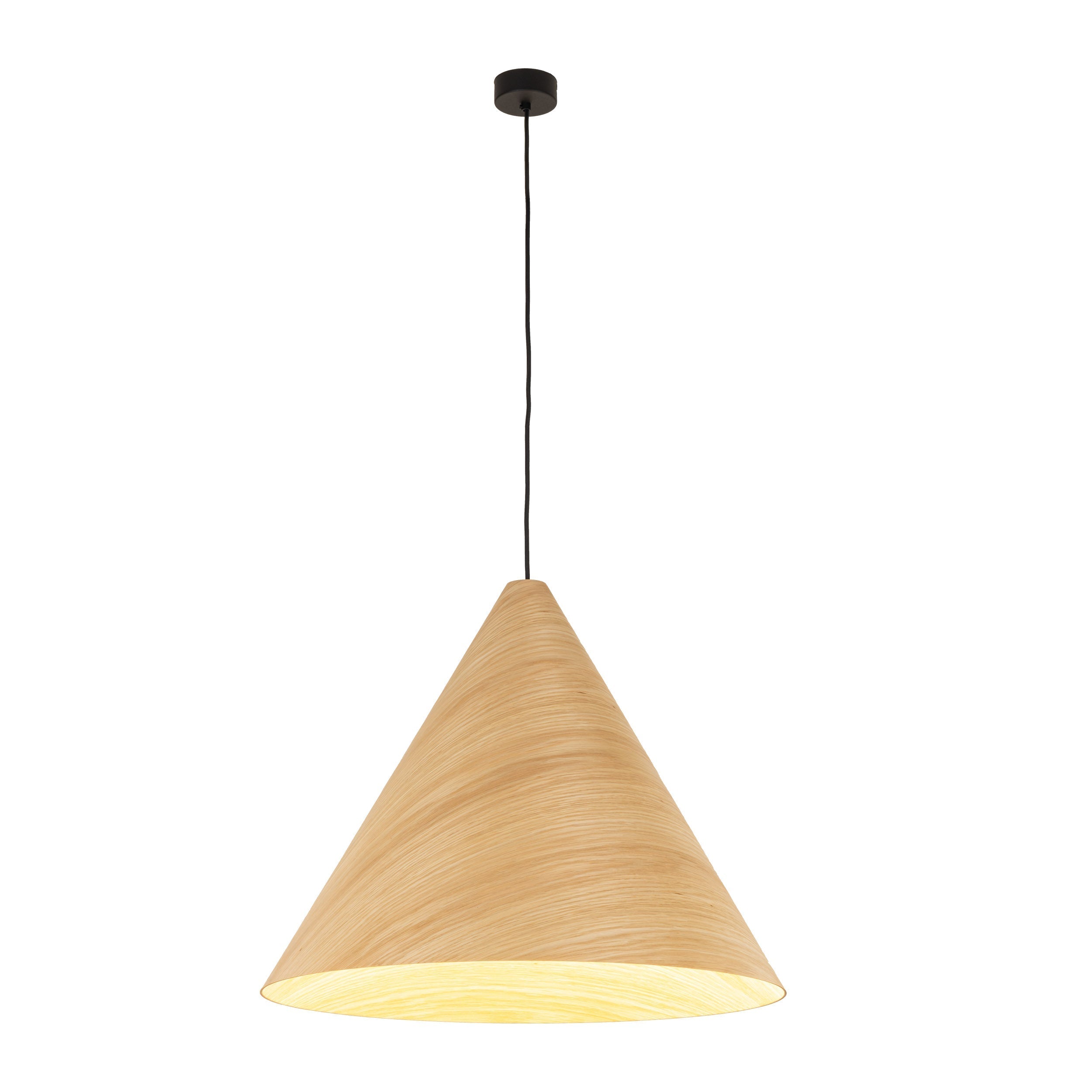 SOLIS Large Scandinavian Wood Pendant Light – Statement Cone Design (Limited Edition)
