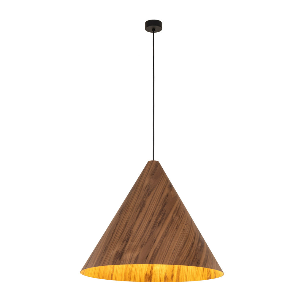 SOLIS Large Scandinavian Wood Pendant Light – Statement Cone Design (Limited Edition)