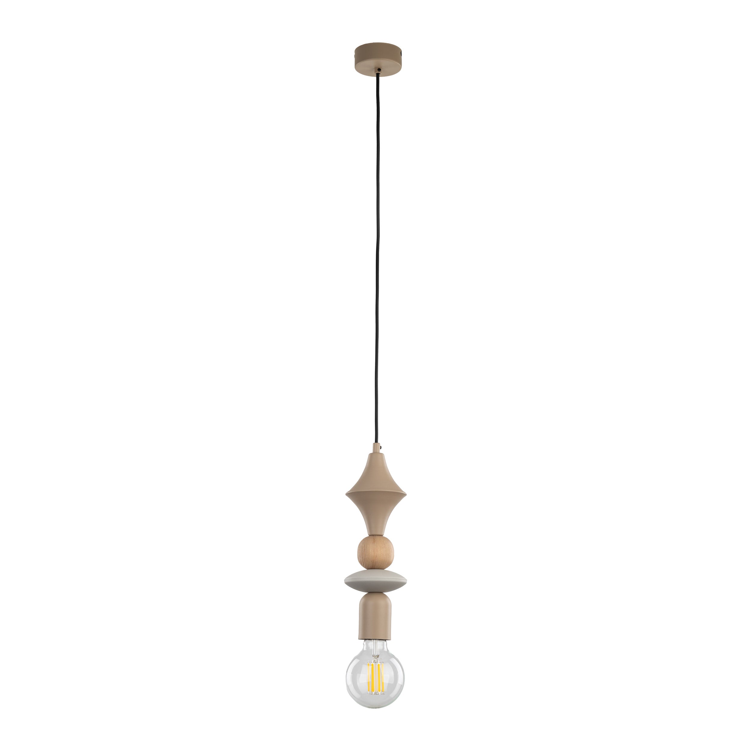 TOWER Wood Pendant Light for Kitchen Island, Bedside & Reading Nook
