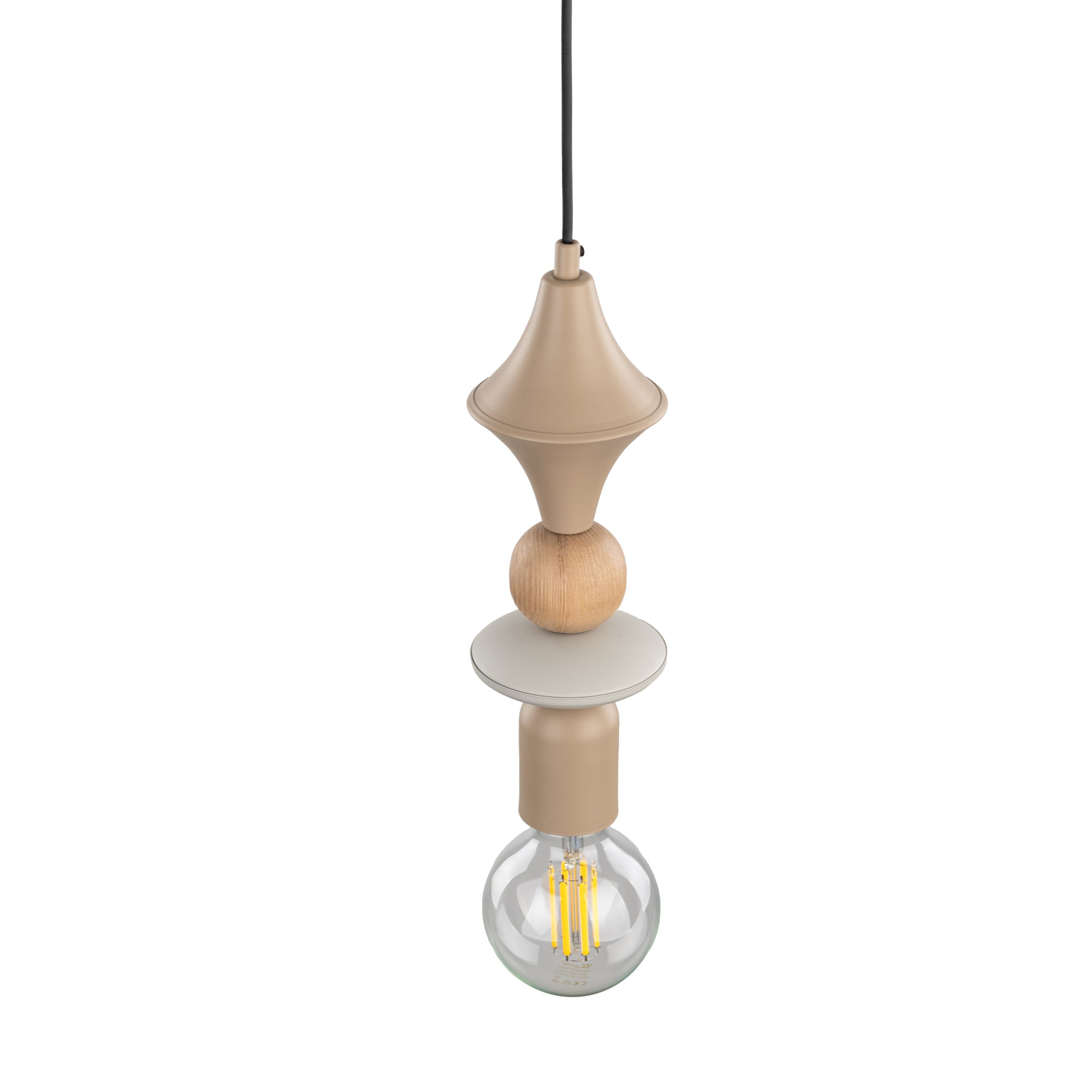 TOWER Wood Pendant Light for Kitchen Island, Bedside & Reading Nook