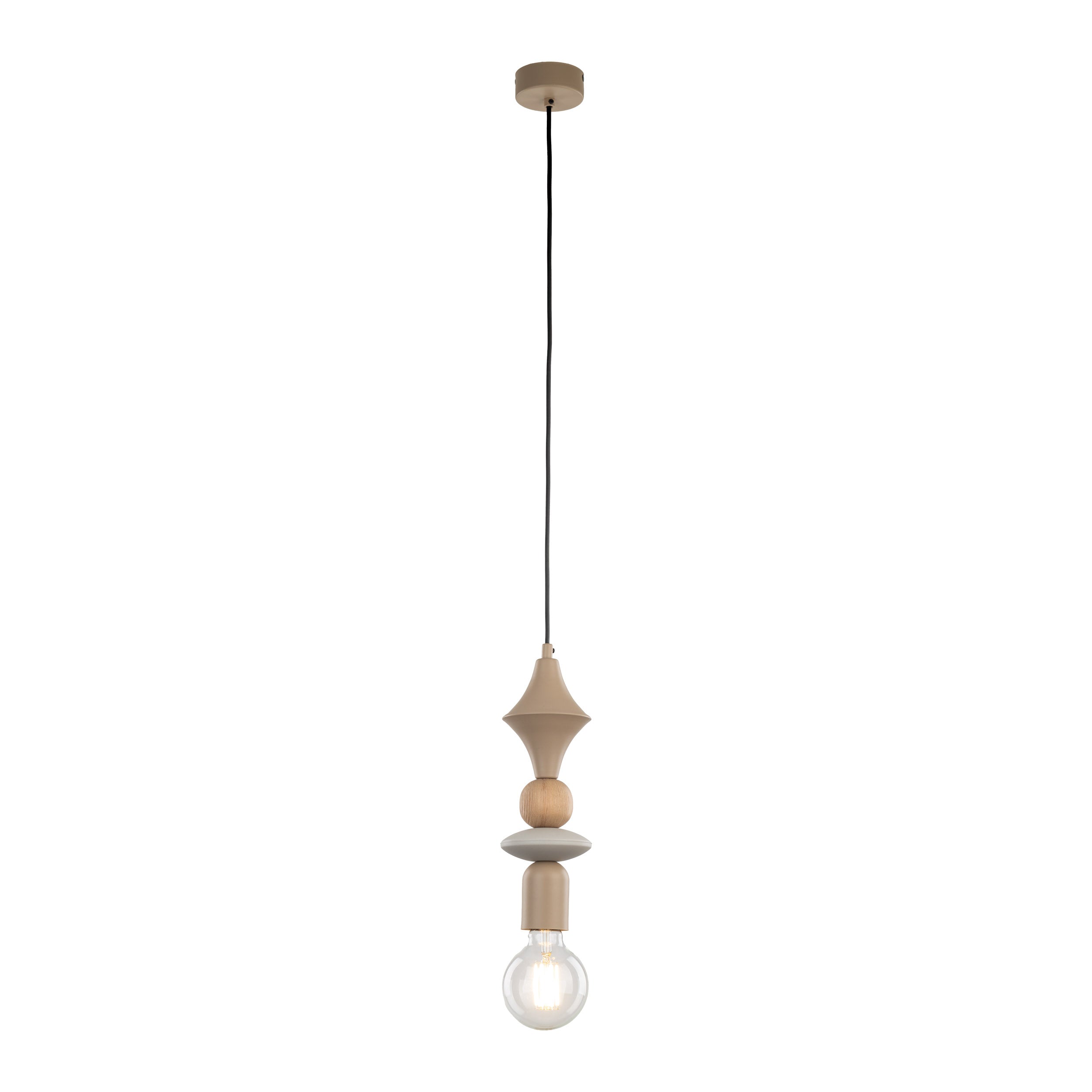 TOWER Wood Pendant Light for Kitchen Island, Bedside & Reading Nook