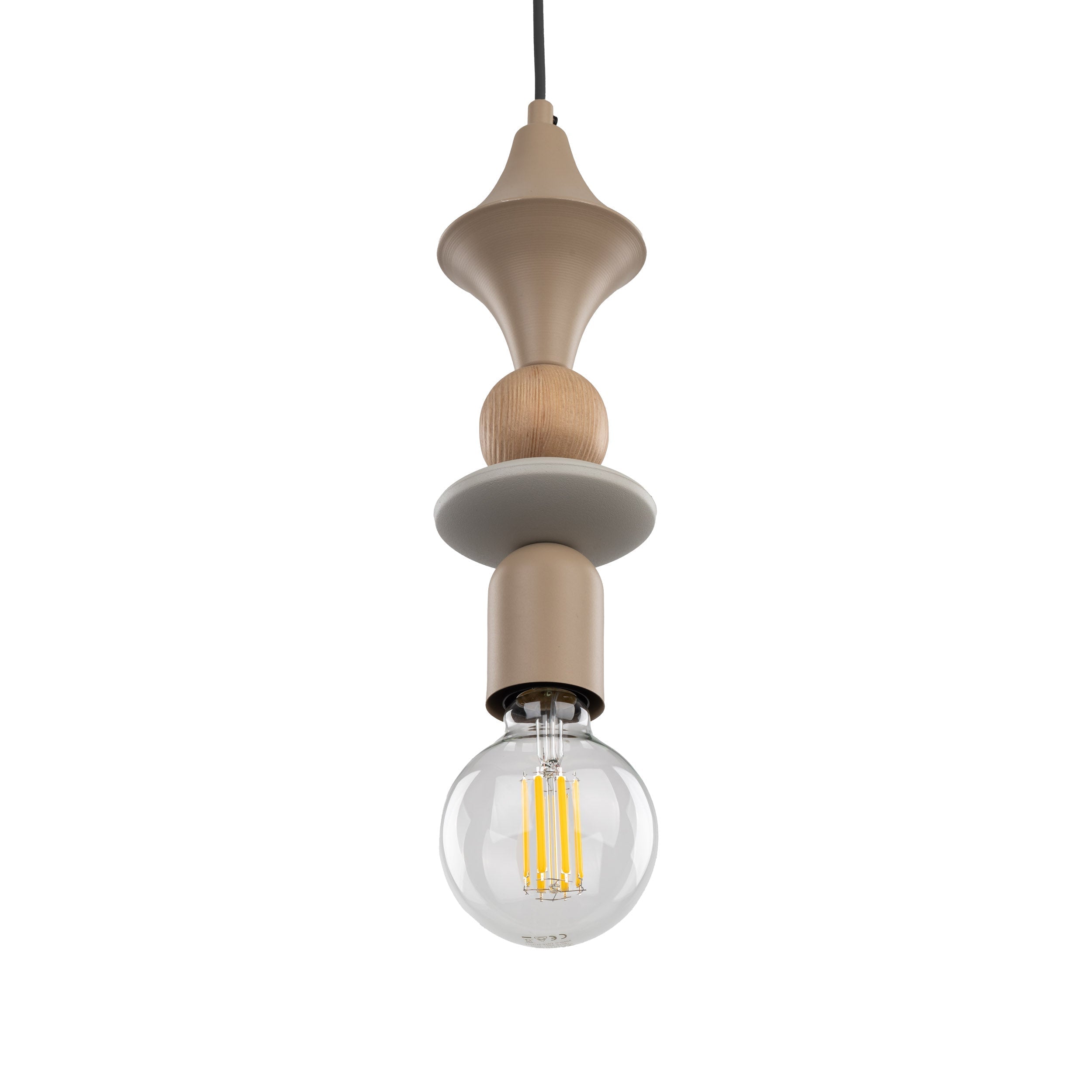 TOWER Wood Pendant Light for Kitchen Island, Bedside & Reading Nook