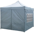 10 x 10 FT Pop up Canopy Tent with 4 Removable Sidewalls and Wheeled Bag-Gray