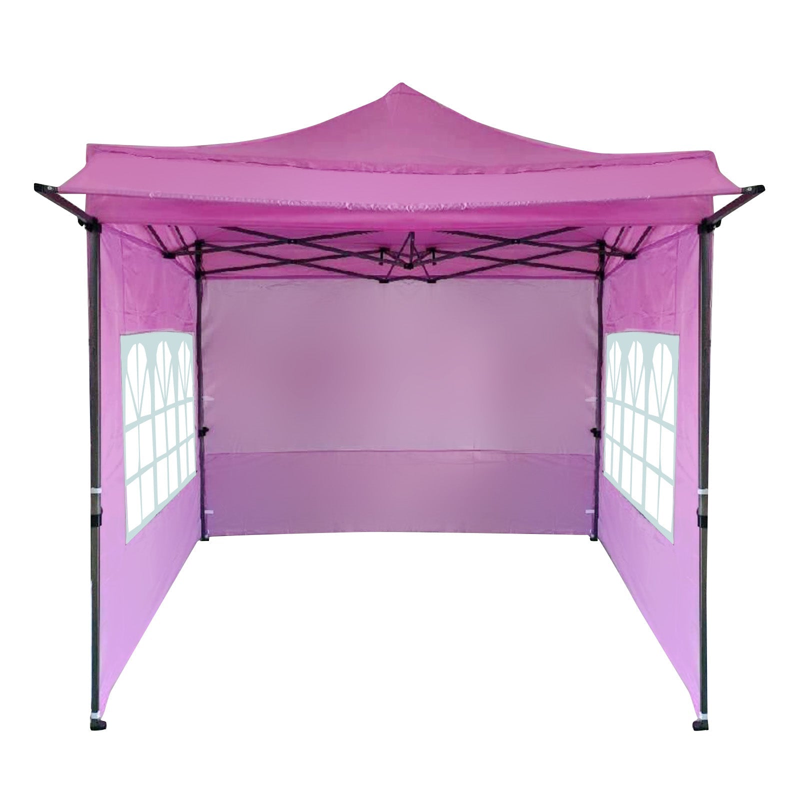 10 x 10 FT Pop up Canopy Tent with Sidewalls and Awning for Party Picnic Event-Gray