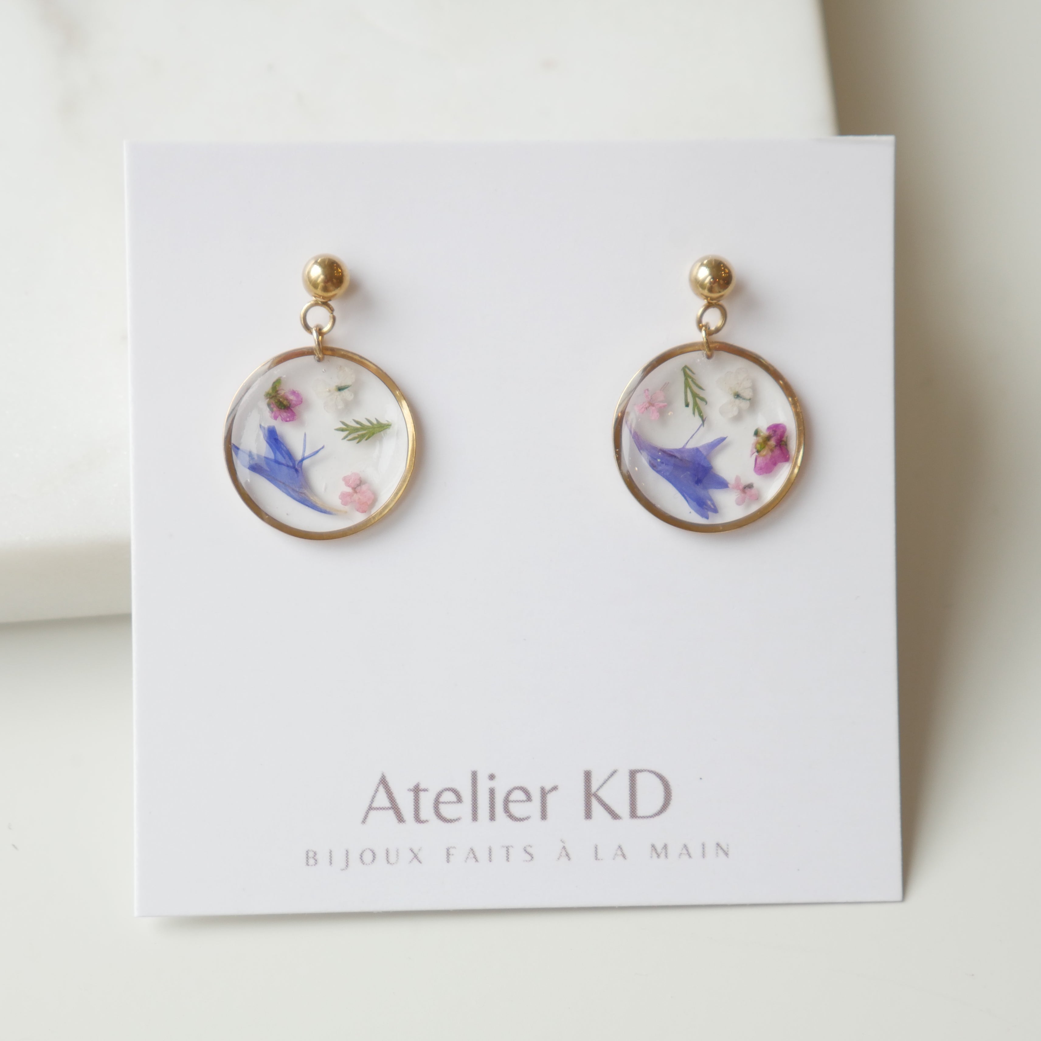 Boucles d'oreilles Maïa - rond (moyen 16mm)