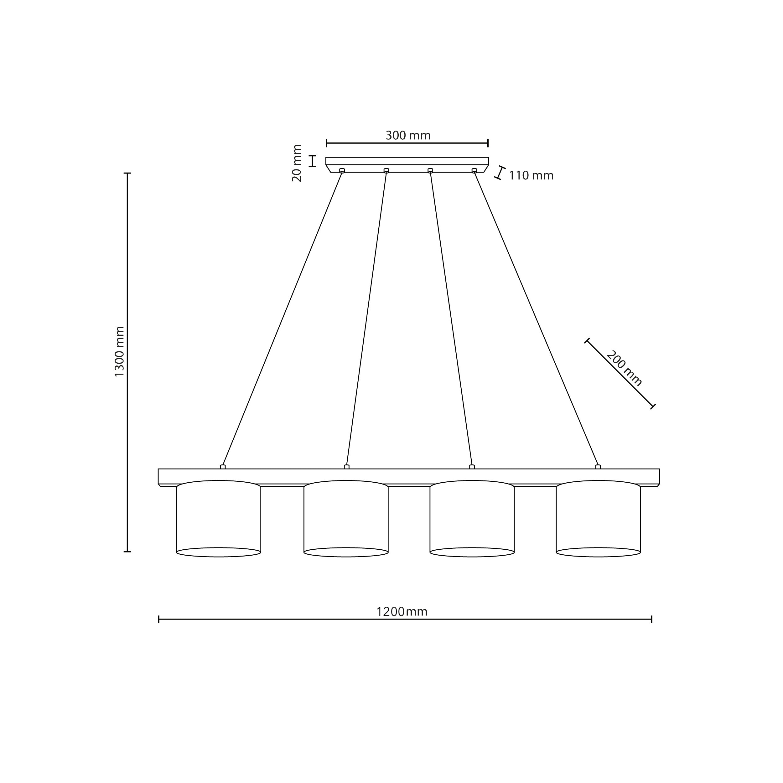 VARO Scandinavian Wood & Linen Pendant Light for Kitchen Island & Dining Table