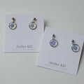 Boucles d’oreilles Myosotis - petit ronds (12 mm)