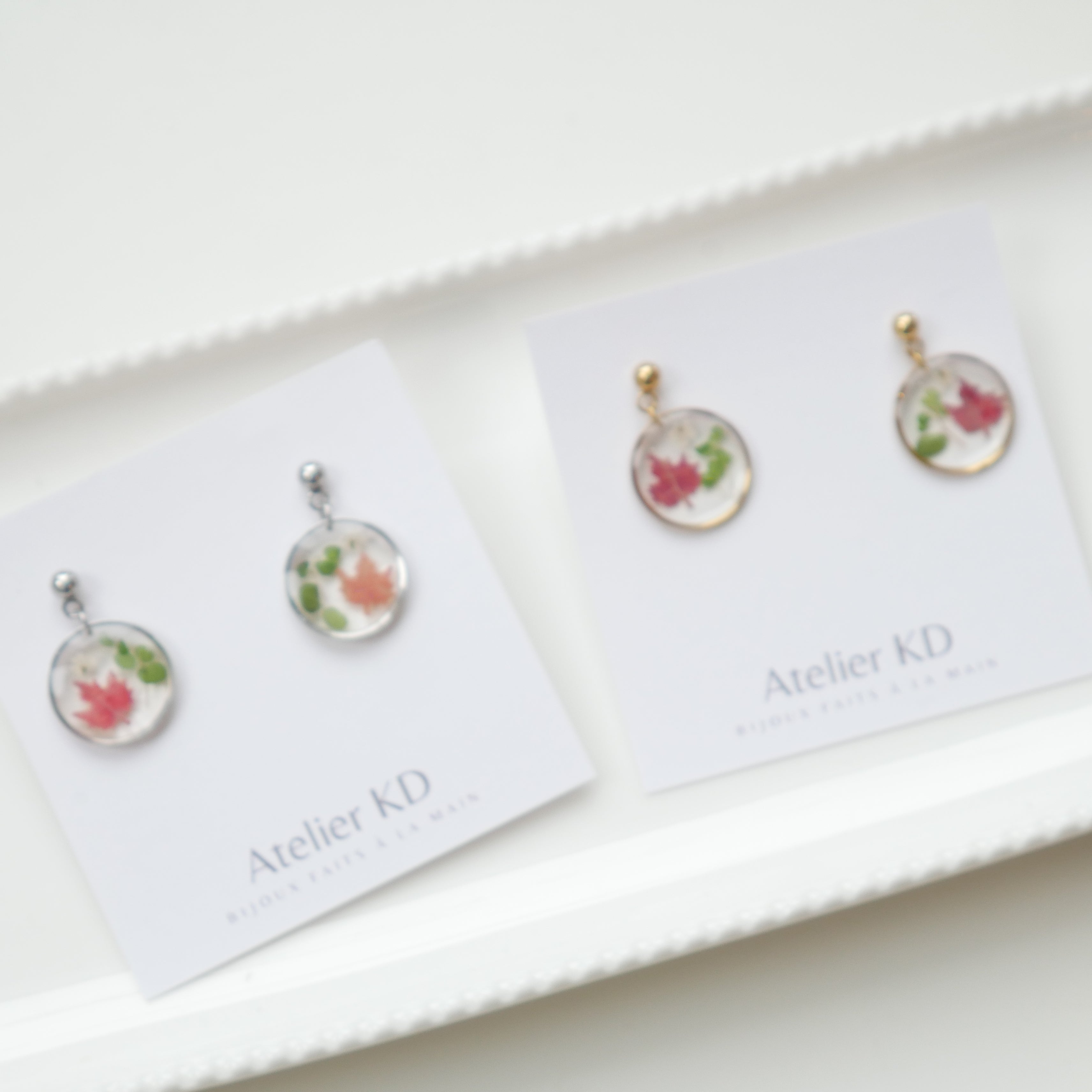 Boucles d'oreilles Fôret - rond