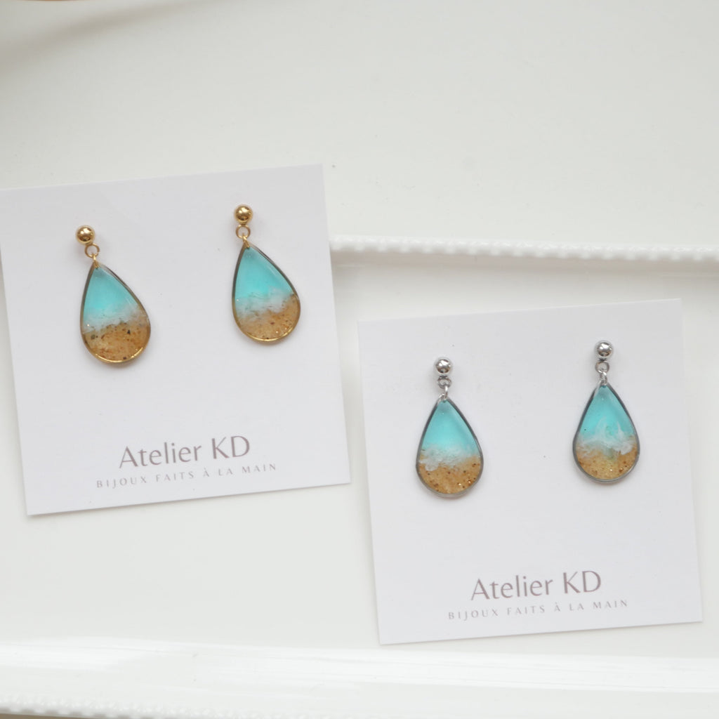Boucles d'oreilles Tulum- goutte