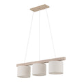 VARO Scandinavian Wood & Linen Pendant Light for Kitchen Island & Dining Table