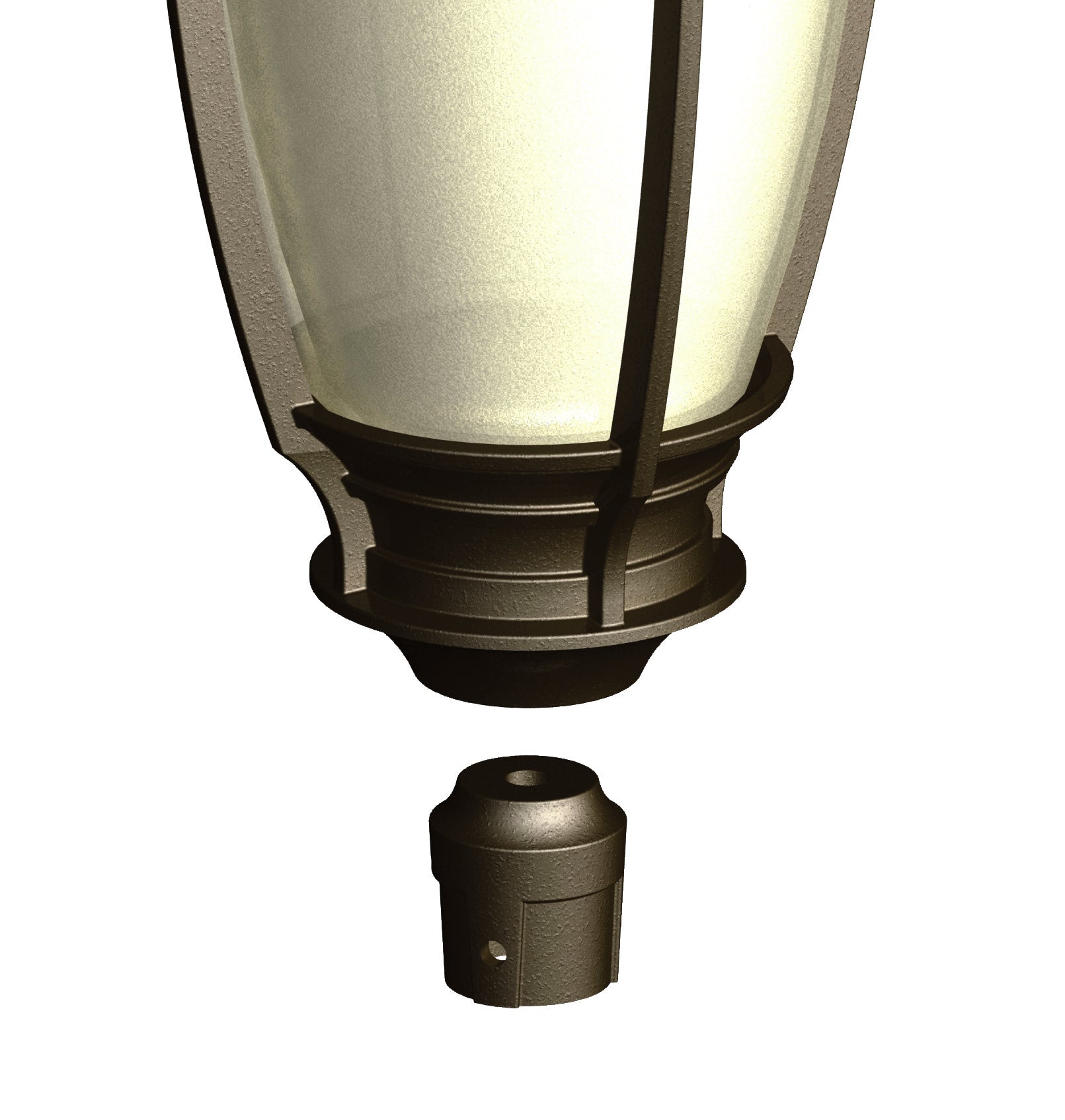 Adapteur de luminaire pour poteau rond 1-1/8'' installation en usine seulement - 1177