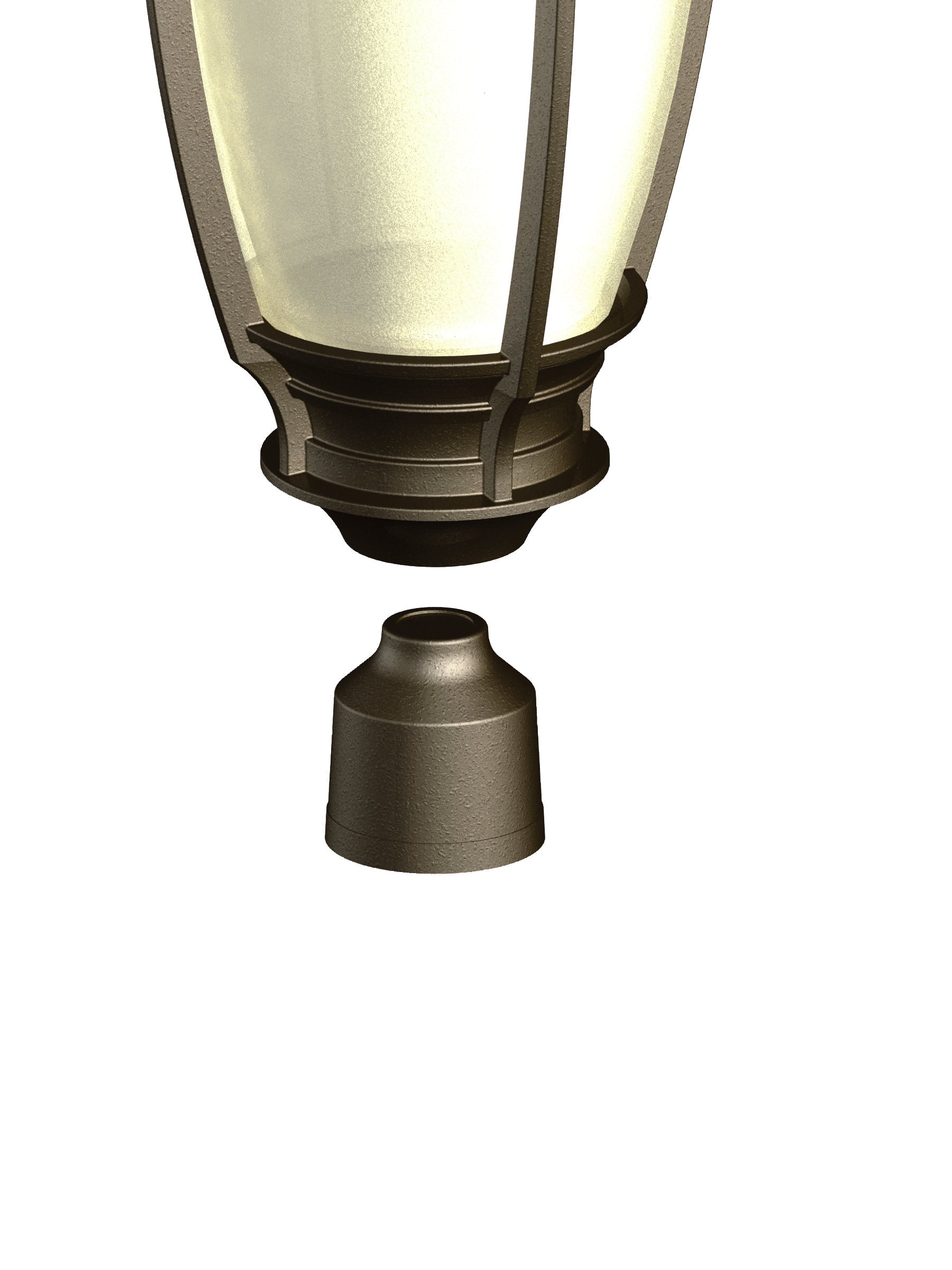 Adapteur de luminaire pour poteau rond 2'' installation en usine seulement - 1181