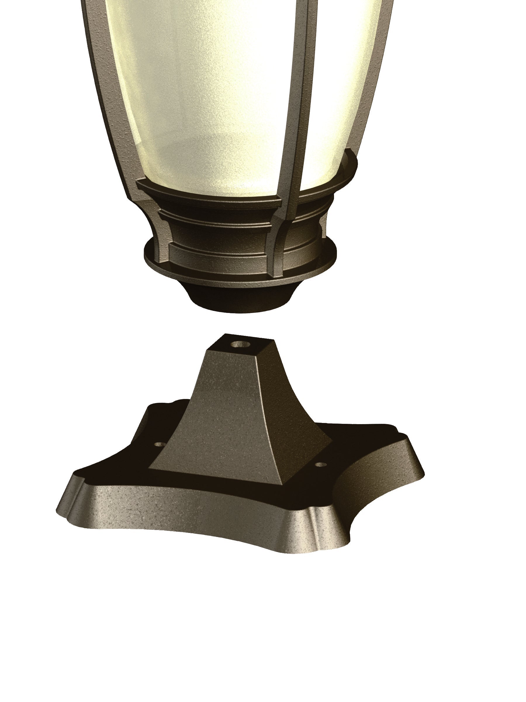 Piédestal - Base carré 5 3/8'' pour luminaire - 1188