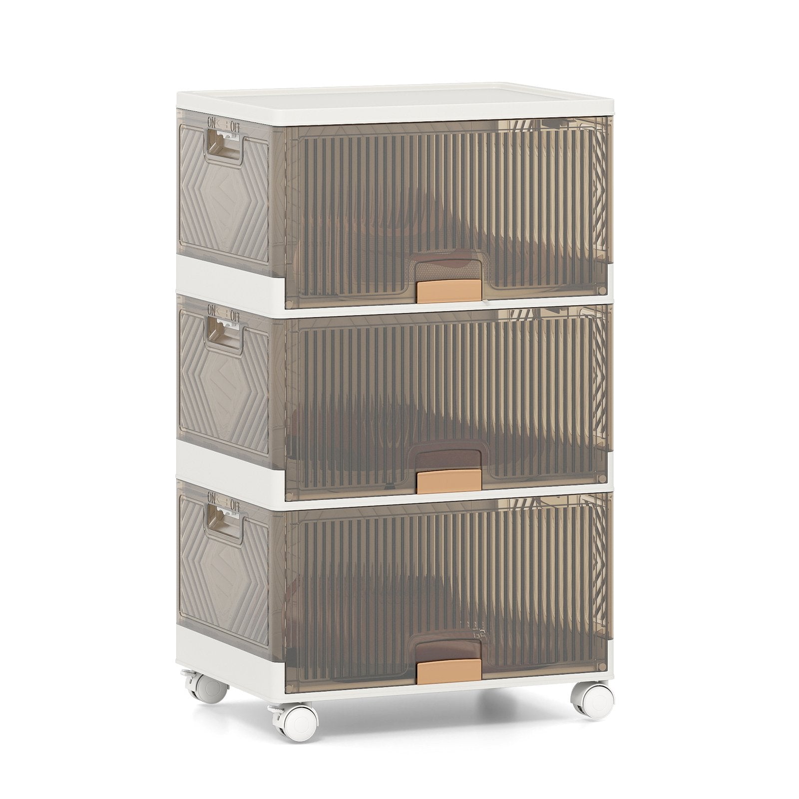 3/4/5/6-Cube Stackable Storage Bins with Detachable Wheels-4 Cube