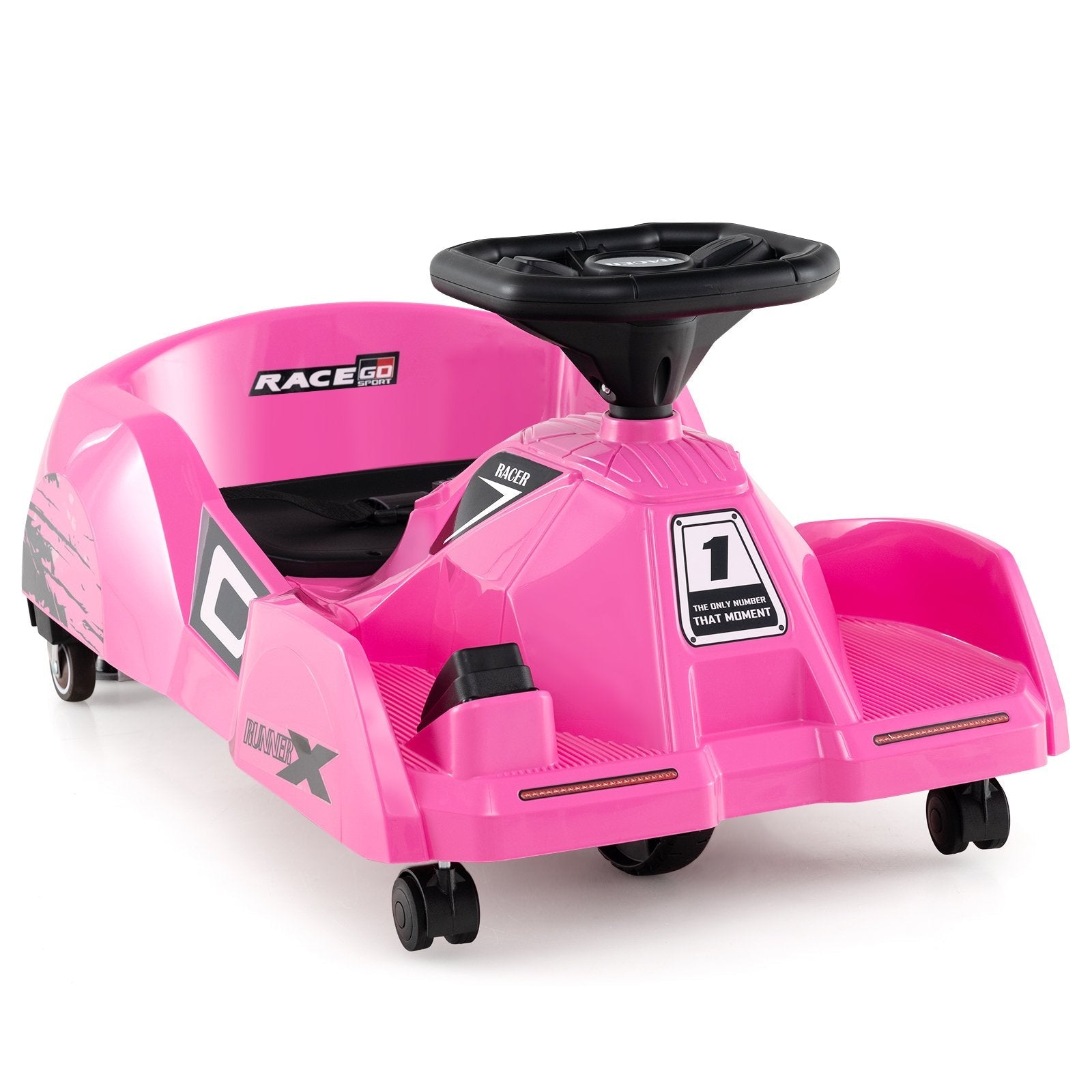 12V Electric Cleaning Go Kart with Detachable Mop and Remote Control-Blue