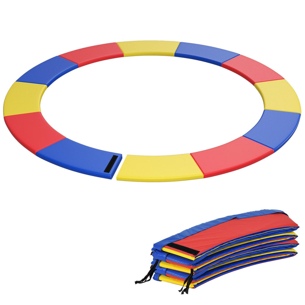 8-16 FT Trampoline Pad Replacement Safety Pad with Fixing Straps (Multicolor)-15FT