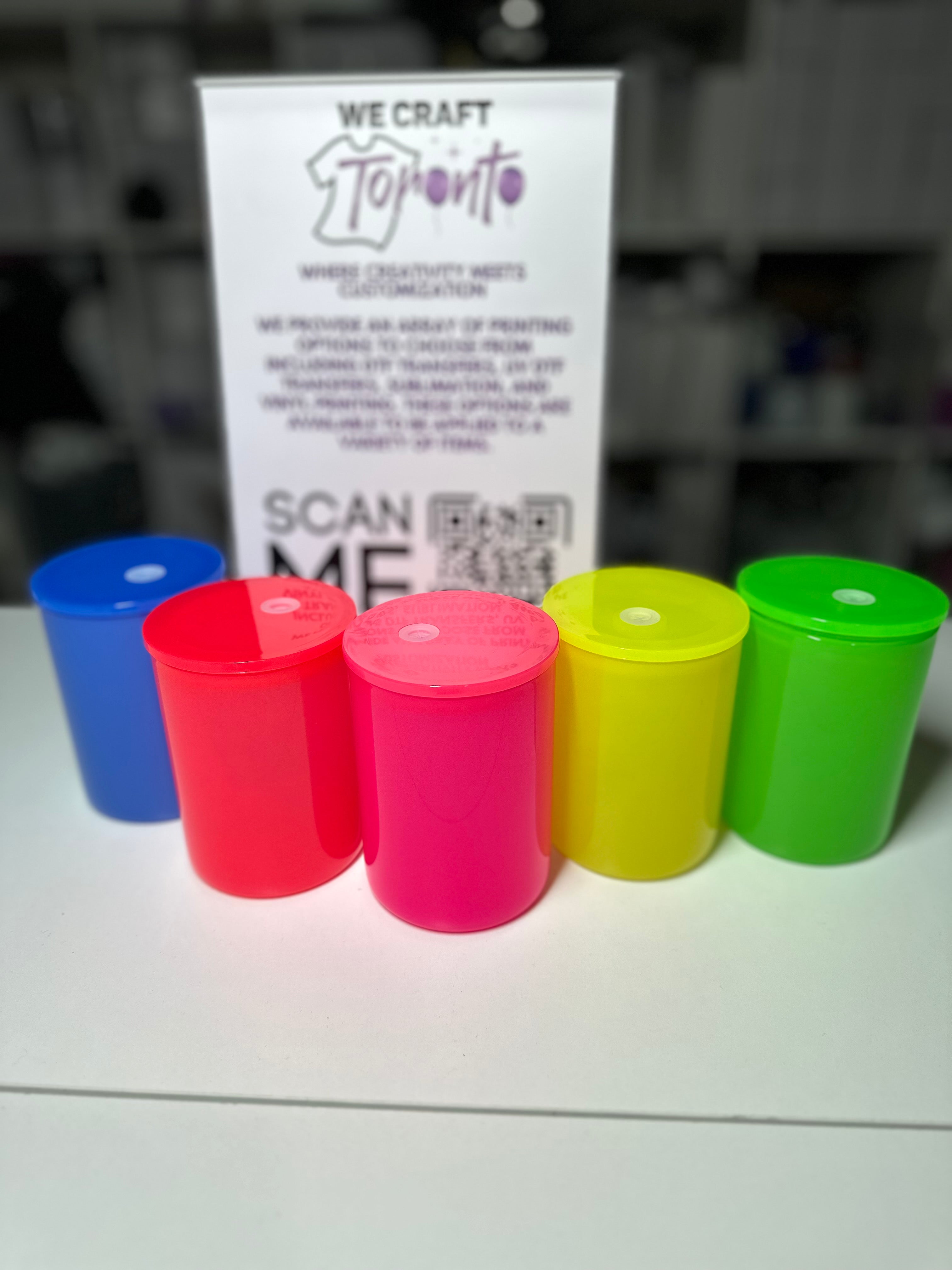 Neon Glass Mug 17oz - Customizable Blank Mug for Sublimation & Vinyl