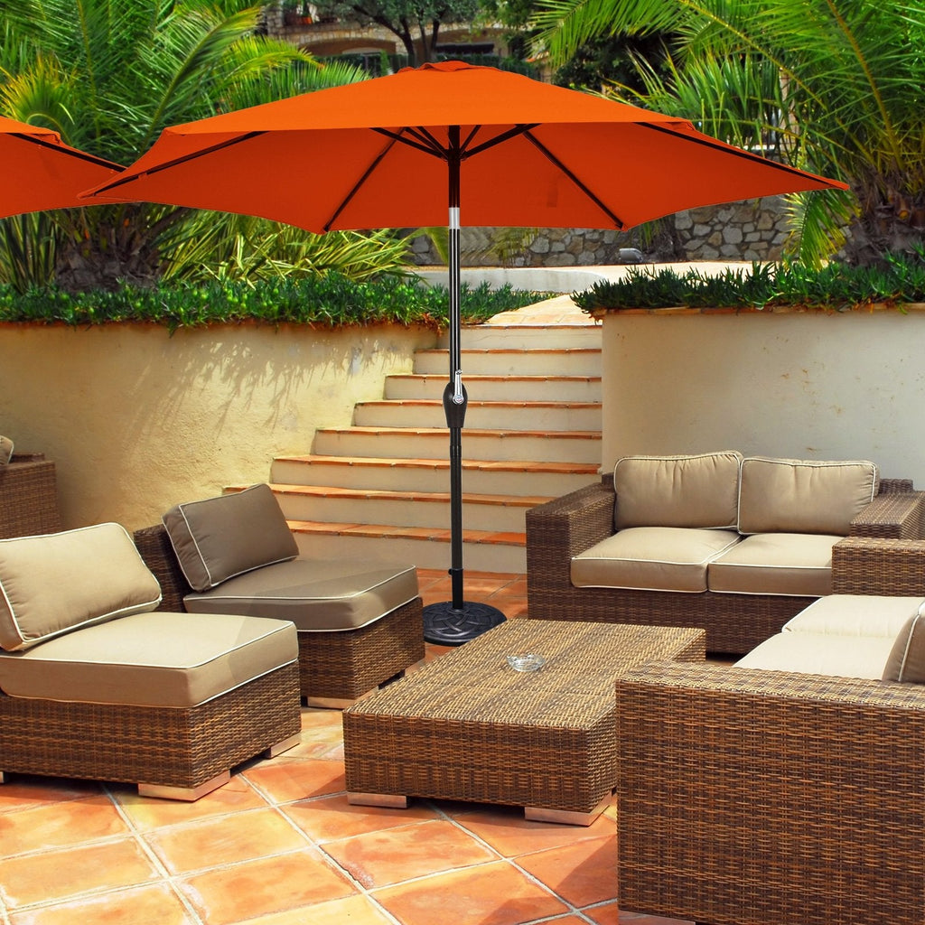 10 Feet Outdoor Patio Umbrella with Tilt Adjustment and Crank-Beige
