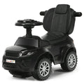 3 in 1 Ride on Push Car Toddler Stroller Sliding Car with Music-Black