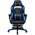 Massage Gaming Chair with Footrest and Lumbar Support