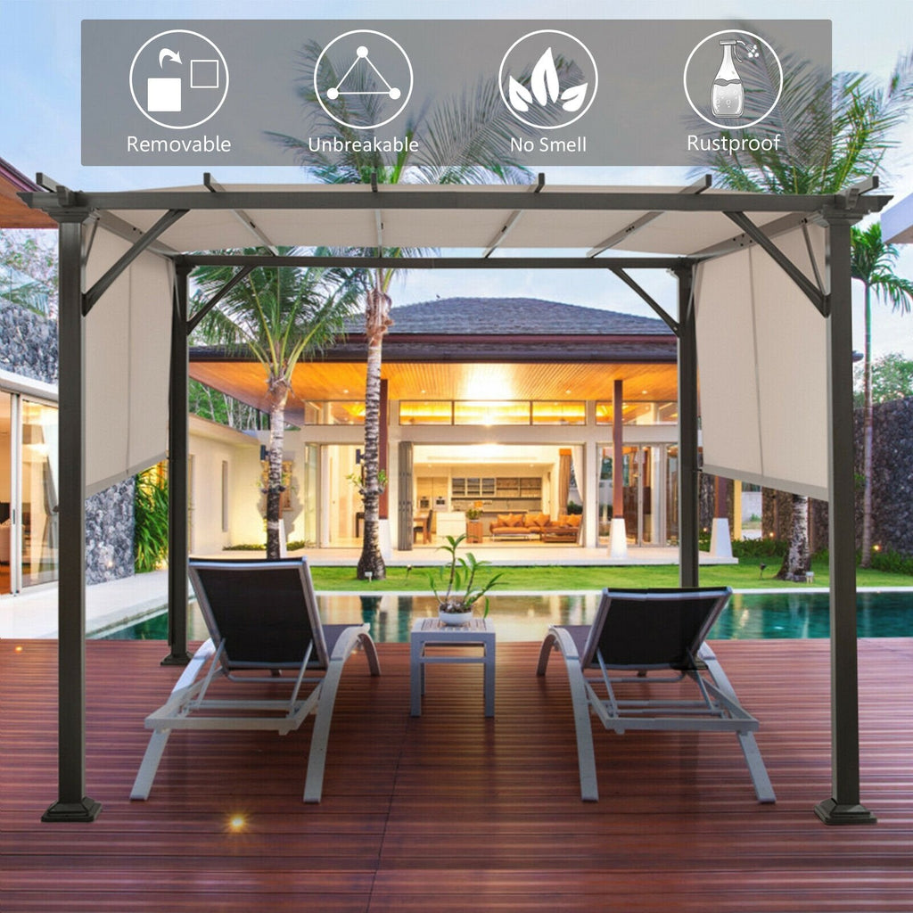 16' x 4' 2Pcs Universal Replacement Canopy for Pergola Structure Sun Awning