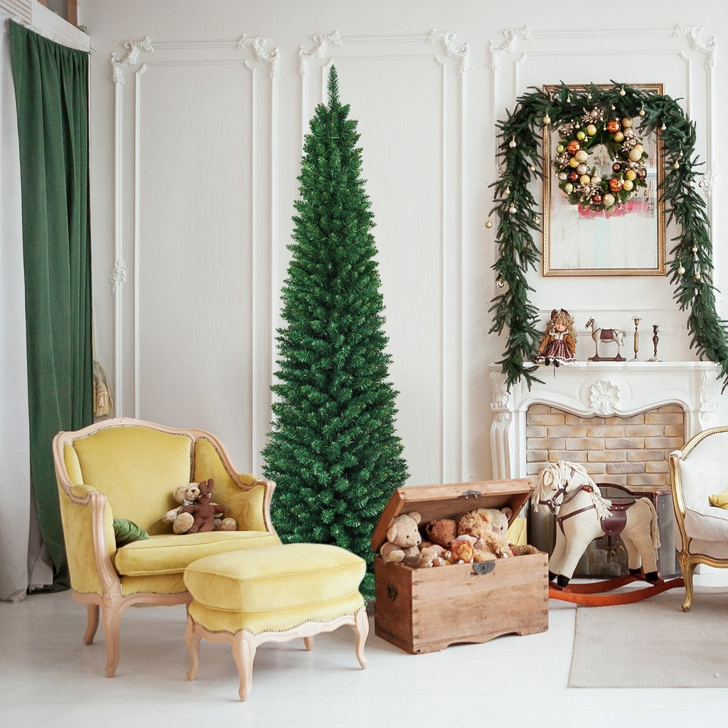 PVC Artificial Slim Pencil Christmas Tree-7'