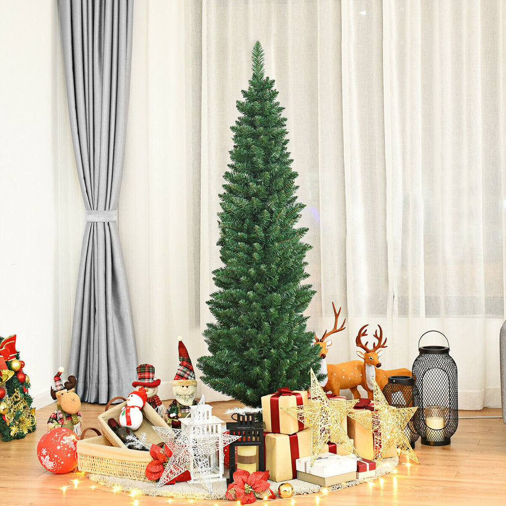 PVC Artificial Slim Pencil Christmas Tree-7'