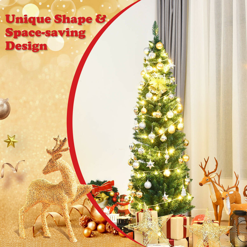 PVC Artificial Slim Pencil Christmas Tree-7'