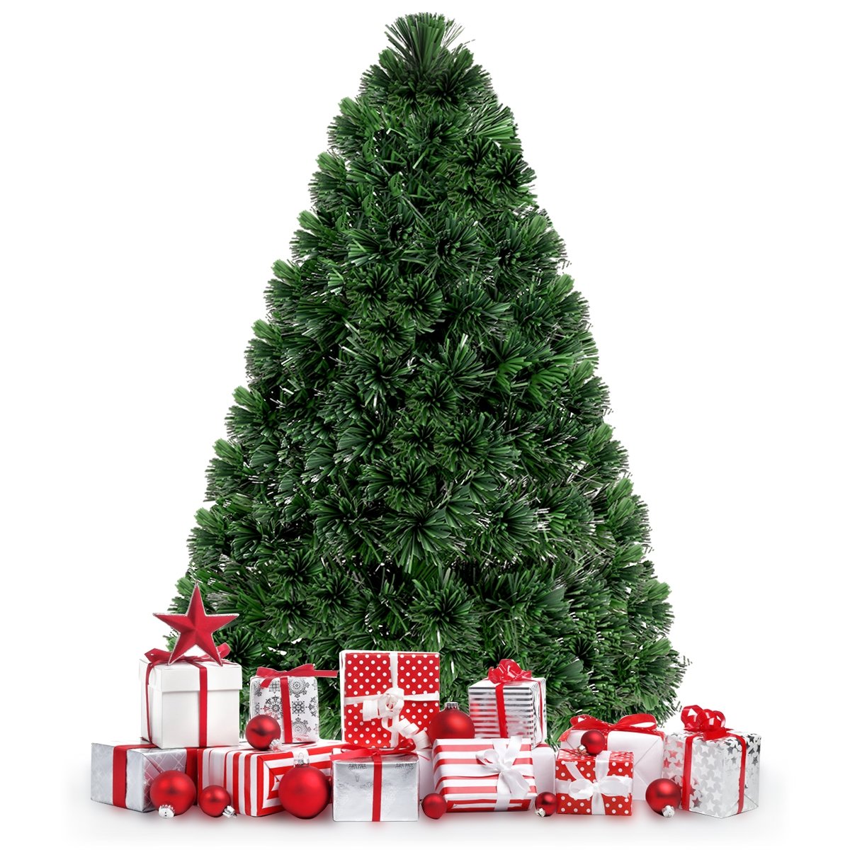 3' / 4' / 5' / 6' Fiber Optic Artificial PVC Christmas Tree-6 ft