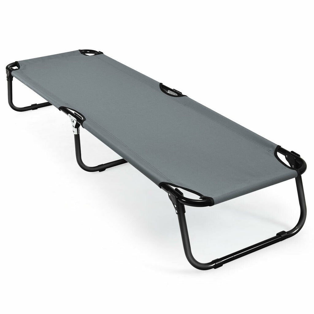 Outdoor Folding Camping Bed for Sleeping Hiking Travel-Blue