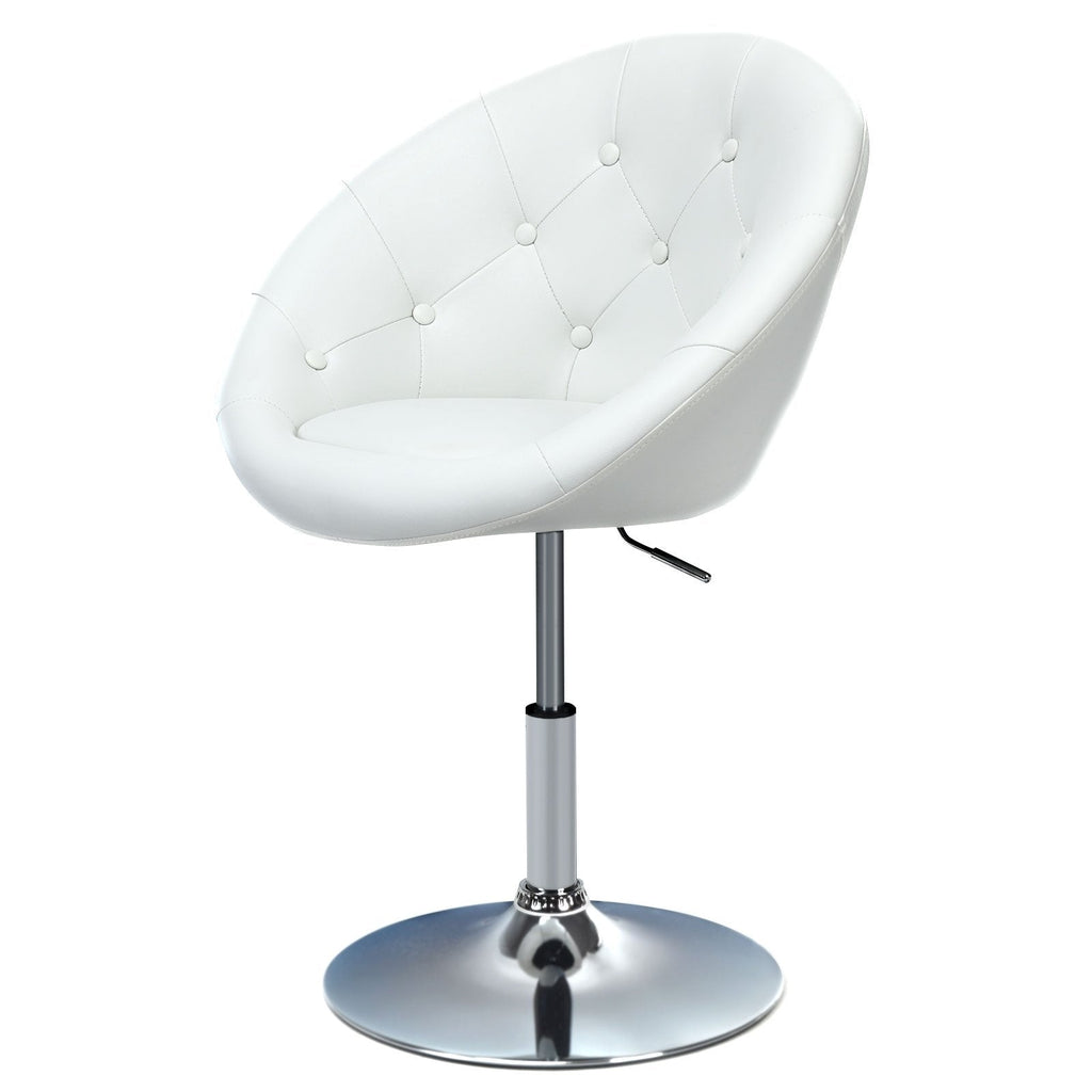 1 Piece Adjustable Modern Swivel Round Tufted-Black