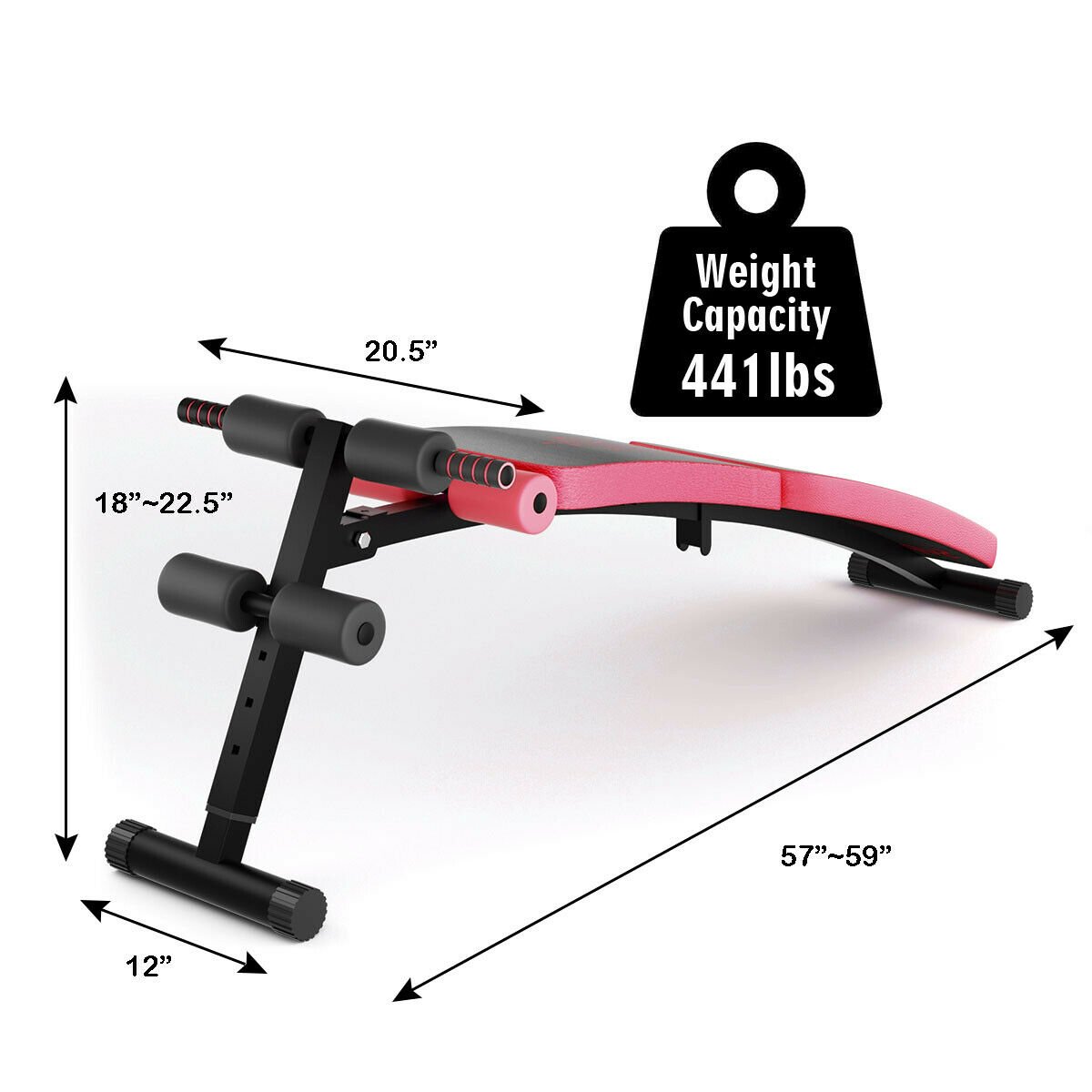 Abdominal Twister Trainer with Adjustable Height Exercise Bench-Blue