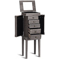 Standing Jewelry Cabinet Storage Organizer with Wooden Legs