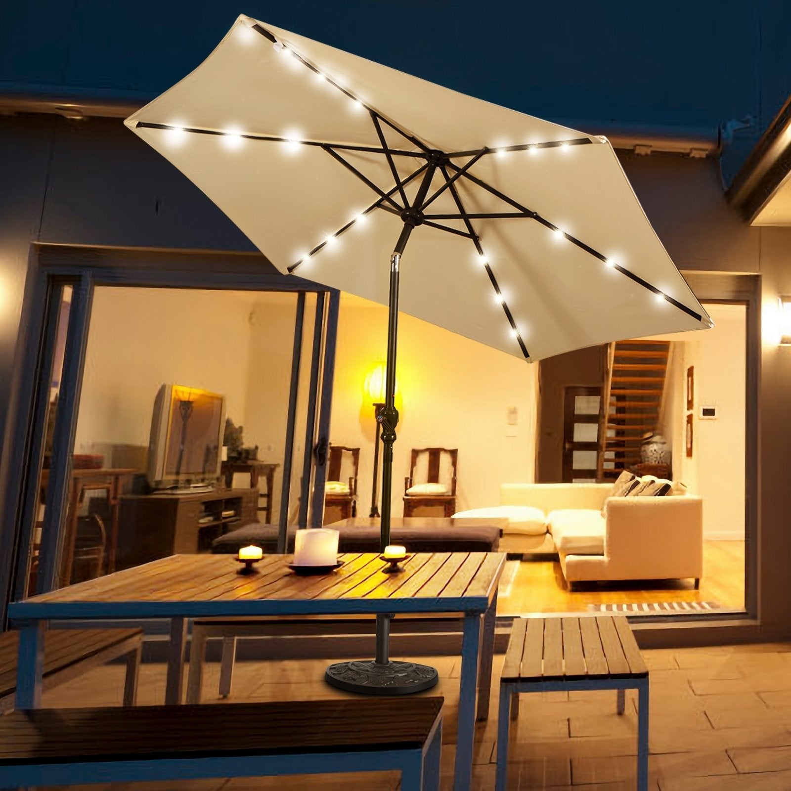 20 Inch Outdoor Patio Half Round Umbrella Base