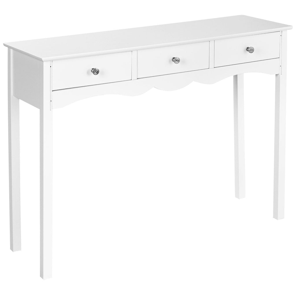 Hall table Side Table w/ 3 Drawers-Black