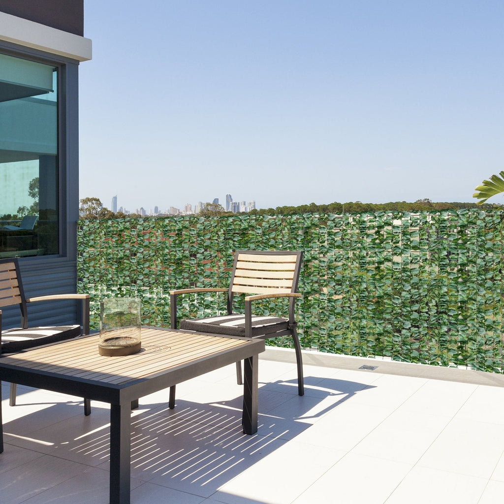 Faux Ivy Leaf Decorative Privacy Fence-59 x 95 Inch