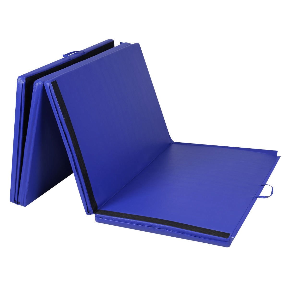 4 Feet x 10 Feet Thick Folding Panel Gymnastics Mat-Black